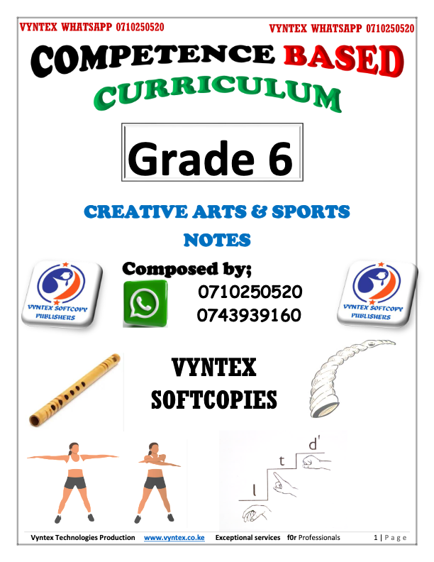 GRADE 6 CREATIVE ARTS & SPORTS